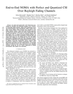 End-to-End NOMA with Perfect and Quantized CSI Over Rayleigh Fading Channels