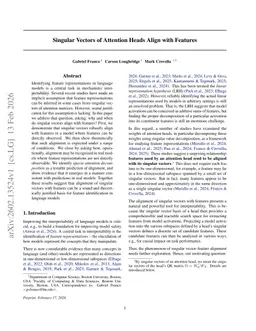 Singular Vectors of Attention Heads Align with Features