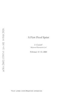 A First Proof Sprint