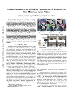 Gaussian Sequences with Multi-Scale Dynamics for 4D Reconstruction from Monocular Casual Videos