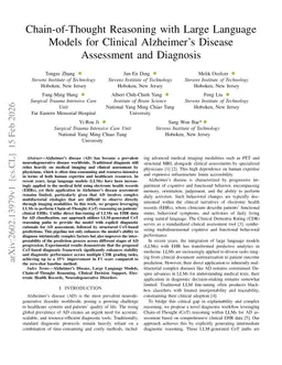 Chain-of-Thought Reasoning with Large Language Models for Clinical Alzheimer's Disease Assessment and Diagnosis