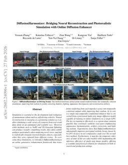 DiffusionHarmonizer: Bridging Neural Reconstruction and Photorealistic Simulation with Online Diffusion Enhancer
