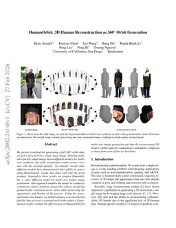 HumanOrbit: 3D Human Reconstruction as 360° Orbit Generation
