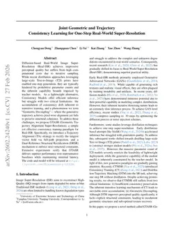Joint Geometric and Trajectory Consistency Learning for One-Step Real-World Super-Resolution