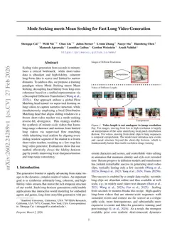 Mode Seeking meets Mean Seeking for Fast Long Video Generation