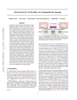 BarrierSteer: LLM Safety via Learning Barrier Steering