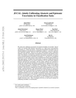 JUCAL: Jointly Calibrating Aleatoric and Epistemic Uncertainty in Classification Tasks