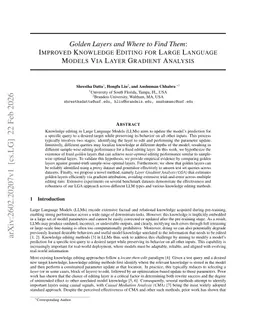 Golden Layers and Where to Find Them: Improved Knowledge Editing for Large Language Models Via Layer Gradient Analysis