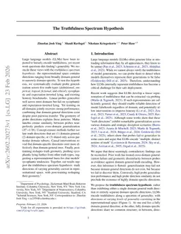 The Truthfulness Spectrum Hypothesis