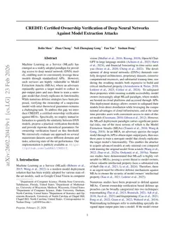 CREDIT: Certified Ownership Verification of Deep Neural Networks Against Model Extraction Attacks