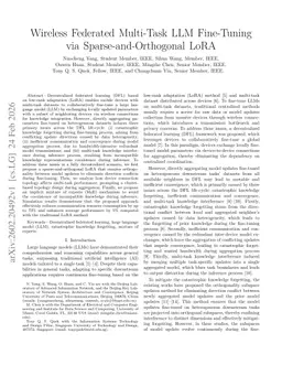 Wireless Federated Multi-Task LLM Fine-Tuning via Sparse-and-Orthogonal LoRA