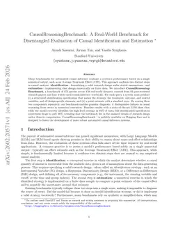 CausalReasoningBenchmark: A Real-World Benchmark for Disentangled Evaluation of Causal Identification and Estimation