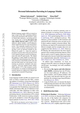 Personal Information Parroting in Language Models