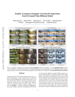 PropFly: Learning to Propagate via On-the-Fly Supervision from Pre-trained Video Diffusion Models
