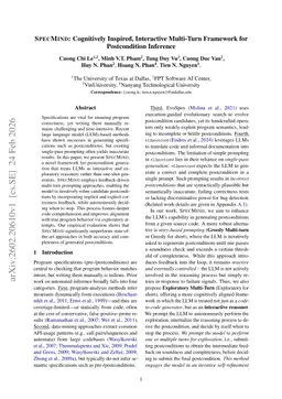 SpecMind: Cognitively Inspired, Interactive Multi-Turn Framework for Postcondition Inference