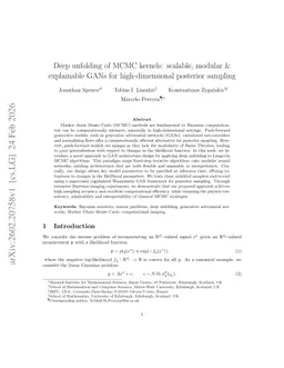 Deep unfolding of MCMC kernels: scalable, modular & explainable GANs for high-dimensional posterior sampling