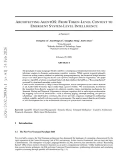 Architecting AgentOS: From Token-Level Context to Emergent System-Level Intelligence