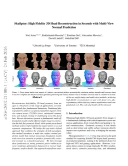 Skullptor: High Fidelity 3D Head Reconstruction in Seconds with Multi-View Normal Prediction