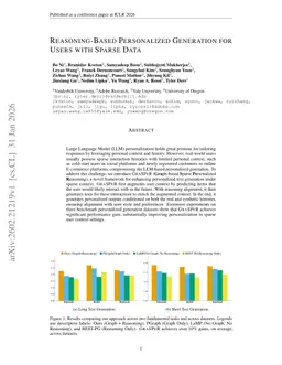 Reasoning-Based Personalized Generation for Users with Sparse Data