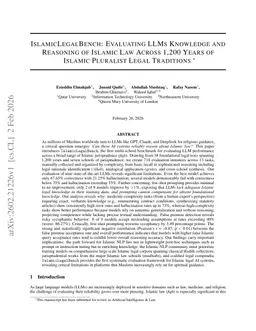 IslamicLegalBench: Evaluating LLMs Knowledge and Reasoning of Islamic Law Across 1,200 Years of Islamic Pluralist Legal Traditions