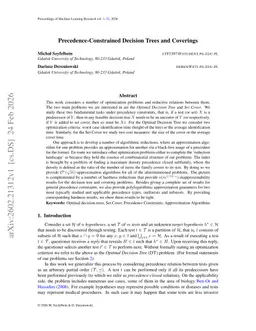 Precedence-Constrained Decision Trees and Coverings
