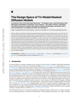 The Design Space of Tri-Modal Masked Diffusion Models