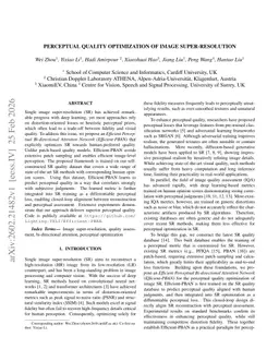 Perceptual Quality Optimization of Image Super-Resolution