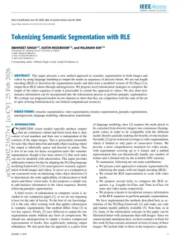 Tokenizing Semantic Segmentation with RLE