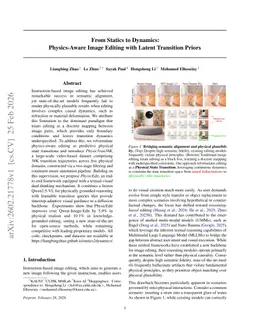 From Statics to Dynamics: Physics-Aware Image Editing with Latent Transition Priors