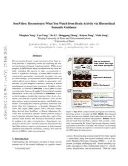 SemVideo: Reconstructs What You Watch from Brain Activity via Hierarchical Semantic Guidance