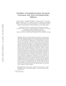 DocDjinn: Controllable Synthetic Document Generation with VLMs and Handwriting Diffusion