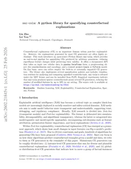 xai-cola: A Python library for sparsifying counterfactual explanations