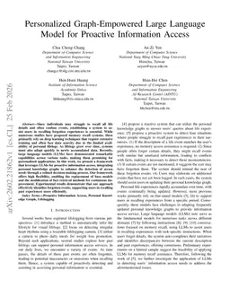 Personalized Graph-Empowered Large Language Model for Proactive Information Access