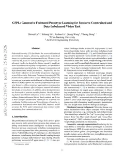 GFPL: Generative Federated Prototype Learning for Resource-Constrained and Data-Imbalanced Vision Task