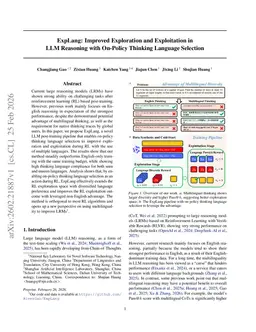 ExpLang: Improved Exploration and Exploitation in LLM Reasoning with On-Policy Thinking Language Selection