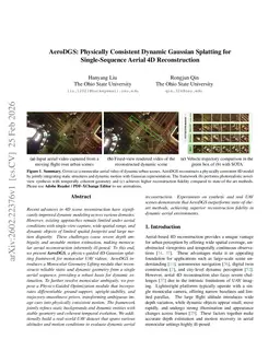 AeroDGS: Physically Consistent Dynamic Gaussian Splatting for Single-Sequence Aerial 4D Reconstruction