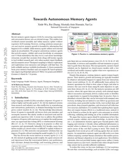 Towards Autonomous Memory Agents