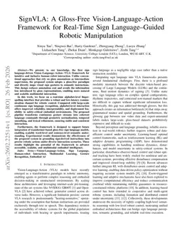 SignVLA: A Gloss-Free Vision-Language-Action Framework for Real-Time Sign Language-Guided Robotic Manipulation