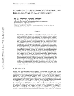 Guidance Matters: Rethinking the Evaluation Pitfall for Text-to-Image Generation