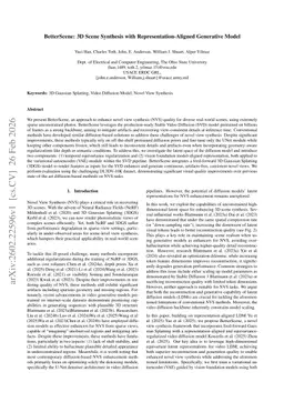 BetterScene: 3D Scene Synthesis with Representation-Aligned Generative Model