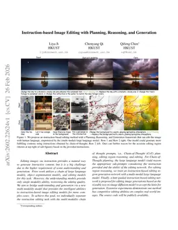 Instruction-based Image Editing with Planning, Reasoning, and Generation