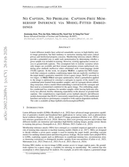 No Caption, No Problem: Caption-Free Membership Inference via Model-Fitted Embeddings