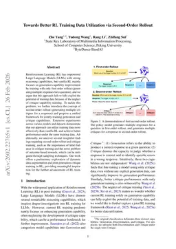 Towards Better RL Training Data Utilization via Second-Order Rollout
