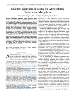GSTurb: Gaussian Splatting for Atmospheric Turbulence Mitigation