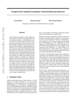 Unsupervised Continual Learning for Amortized Bayesian Inference