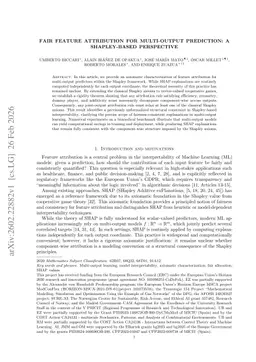 Fair feature attribution for multi-output prediction: a Shapley-based perspective
