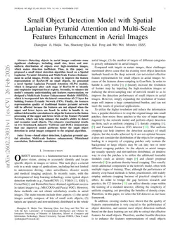 Small Object Detection Model with Spatial Laplacian Pyramid Attention and Multi-Scale Features Enhancement in Aerial Images