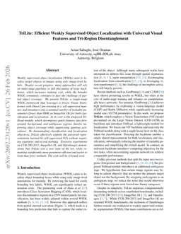 TriLite: Efficient Weakly Supervised Object Localization with Universal Visual Features and Tri-Region Disentanglement