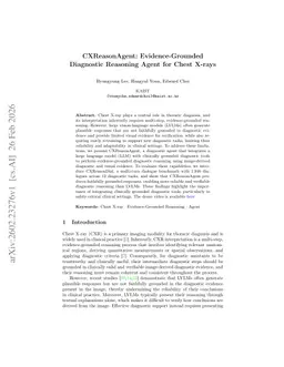 CXReasonAgent: Evidence-Grounded Diagnostic Reasoning Agent for Chest X-rays