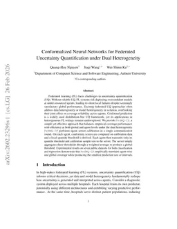 Conformalized Neural Networks for Federated Uncertainty Quantification under Dual Heterogeneity